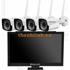Bộ Kit monitor và camera IP Wifi Vantech KIT AI-K4020